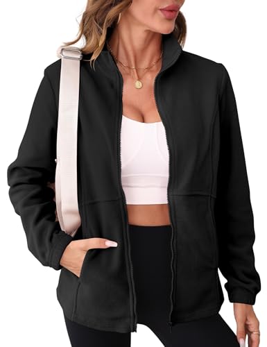 IECCP Damen Fleecejacke mit Reißverschluss – Leichte & Warme...