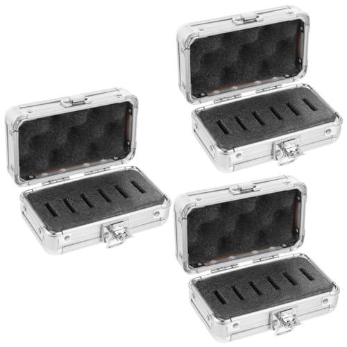 CAXUSD 3pcs Box Telescope Filter Case Aluminum Alloy Hard Case Eyepieces Storage Filter Holder Travel Bag
