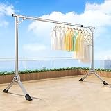 ▶ Capacité de charge : Ce séchoir à linge multifonctionnel est fabriqué en acier inoxydable et offre une bonne capacité de charge. Il peut facilement sécher des vêtements ordinaires ou suspendre des couettes lourdes.