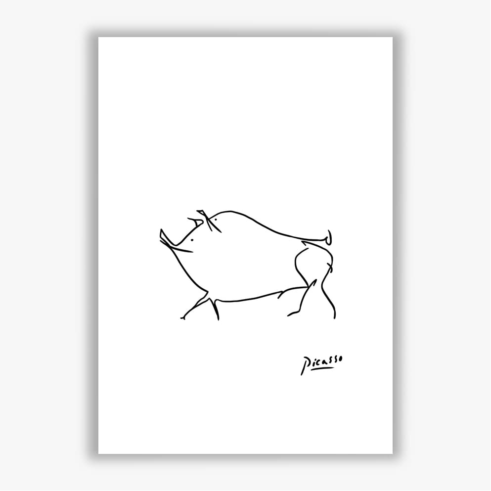 Poster Picasso Cochon encadré - Impression murale décoration intérieure