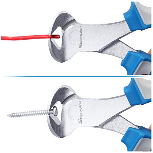 Speedwox End Cutting Pliers 6 Inches Carpenter Pincer Wire Cutter Pilers End Nipper Cutting Pliers End Cutting Precision Pliers High Leverage Cutting Pliers Nail Remover Tool Clip Zip Ties Pliers #TOP4