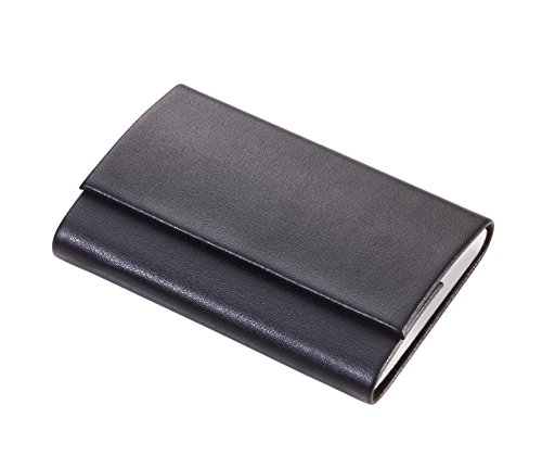 Preisvergleich Produktbild TROIKA SOPHISTICASE CCC05 / BK Kreditkartenetui mit Ausleseschutz (für RFID-Chips) Datenschutz für ca. 10 Karten Edelstahl / Kunstleder / Samt glänzend schwarz TROIKA-Original