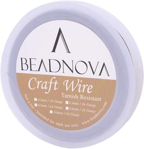 BEADNOVA 18-Gauge Stainless Steel Wire Tarnish Resistant Shiny Steel Wire for Jewelry Making (11 Yards)
