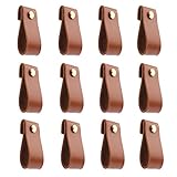 Material de alta calidad: las asas de cuero para muebles están hechas de piel auténtica de alta calidad, las asas de cuero hechas a mano son muy suaves y resistentes a la corrosión. Tienen una vida útil más larga. Las manijas de cuero para gabinete tienen bordes bien cortados que se sienten cómodos y suaves.