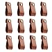 12 piezas de tiradores de piel para muebles Tiradores de armario - tiradores de piel para muebles - natural - pomos de mueble Tiradores de mueble con tornillos para mueble armario cajón cocina