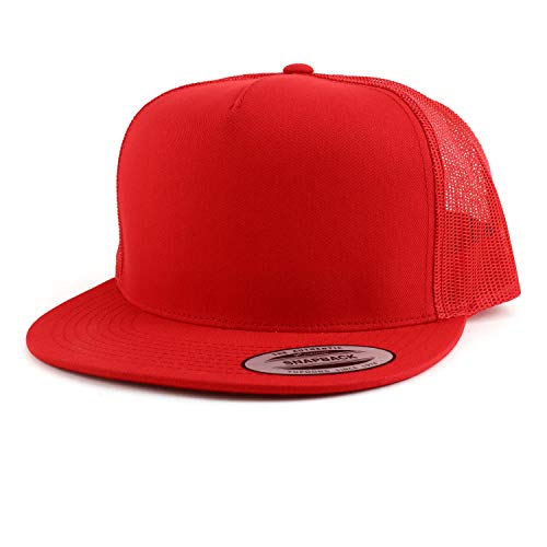 Image of Armycrew Oversize XXL Structured Blank 5 Panel Flatbill Snapback Mesh Cap