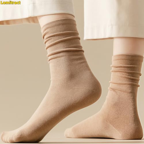 Lomitract Organic Cotton Thin Mid Calf Socks (Women 5-10)4