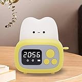 FIALAME Bread Machine Shaped Night Light Alarm Clock - Adjustable Brightness, Countdown Timer, Compa