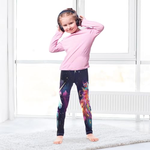 Toddler Girls Leggings Printed Yoga Pants Leggings Colorful Hair Unicorn for Kids4
