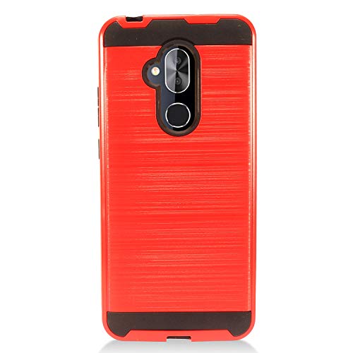 Z-Gen - For Alcatel 7 Phone 6062W, T-Mobile Revvl 2 Plus (2018), Revvl2 Plus 6062Z - Brushed Hybrid Case - Cs3 Red #TOP2