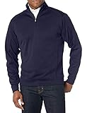Cutter & Buck Men's CB Drytec Edge Half Zip, Solid Navy Blue, Large