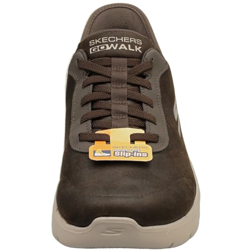 Skechers Go Walk Mens Skechers Hands Free Slip-ins: Go Walk Flex - Smooth Motion Sneaker, Brown,12