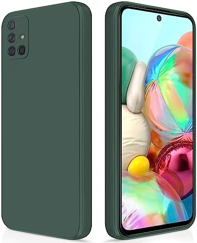 GiiYoon Case Compatible with Samsung Galaxy A13 4G, Silky-Soft Touch Full-Body Protective Phone Silicone Case, Shockproof Cover with Microfiber Lining, Blue