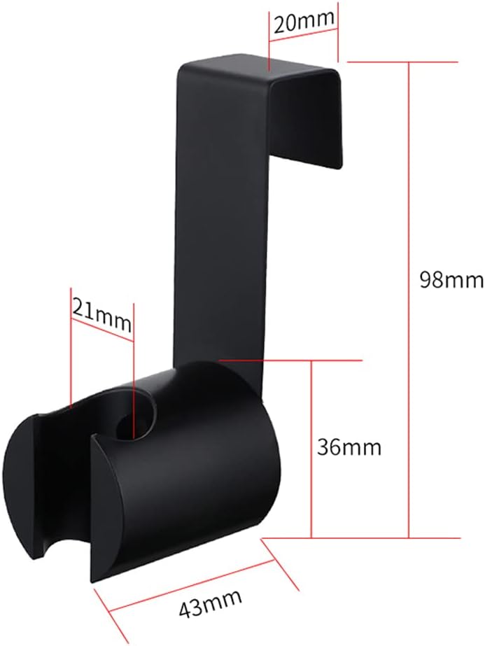 Toilet Bidet Sprayer Holder Hook Hanger, Stainless Steel Handheld Sprayer Holder for Toilet Portable Water Sprayer Seat Bidet (Matt Black)