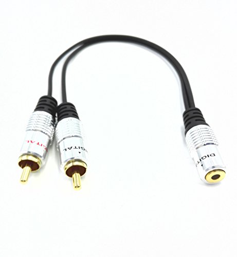 SinLoon Stereo Splitter Y Audio Cable,Premium Aluminium Alloy 3.5 mm (1.8