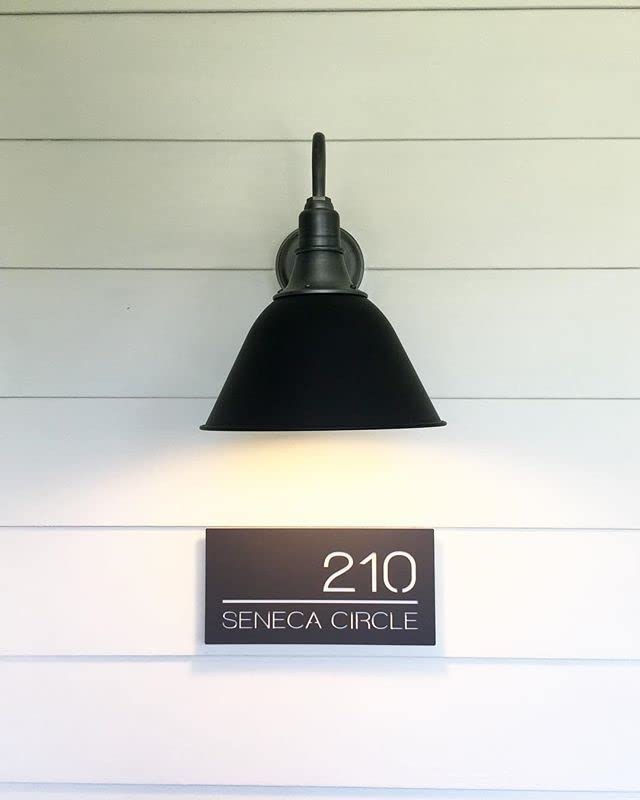 MustHome | Name plate for home entrance | Name plate | Acrylic Laser Cut House | Door name plates | Name Plate For Home, Office & Outdoor Entrance | 15X30 cm | Black | Pack of 1 1