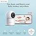 Sense-U AI 2.5K PTZ Baby Camera Monitor with Sensor-Free Sleep Breathing Movement Detection, Smart Security Indoor Video Camera with Background Audio, Cry Detection, No Monthly Fee, for Peace of Mind