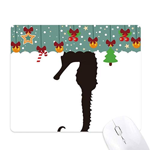 Tapis de souris noir Hippocampus en caoutchouc pour éviter les glissements et soulager le poignet