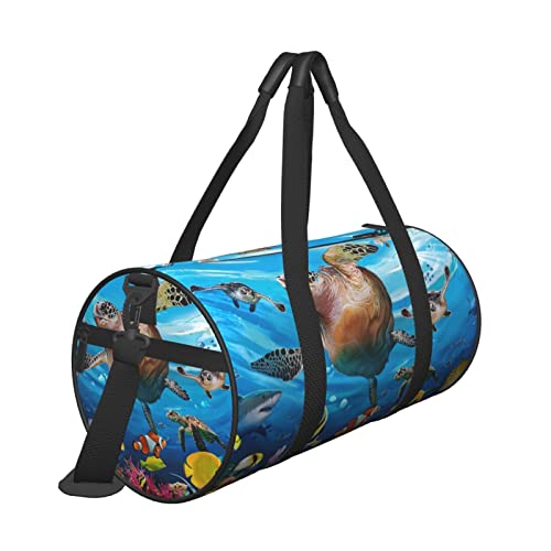 Sac de sport avec compartiment à chaussures étanche noir de taille unique