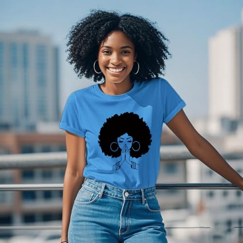 Image of Black History Shirts Black Graphic tees for Men and Women, Magic Fashion Afro American Natural Hair Vintage Melanin T-Shirts