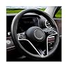 Osilly Car Steering Wheel Cover, Carbon Fiber Leather Segmented Steering Wheel Protector, Universal 15 Inch, Anti-Slip & Durable, Car Interior Accessories Fit for Most Vehicle, SUV, Truck (Black)