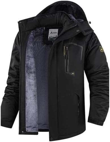 EKROTOK Jaquetas de Esqui de Inverno Masculinas, Casacos de Lã Re...