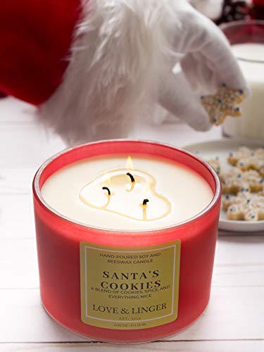 Holiday Candles | Christmas Scented Candles | Luxury Soy & Beeswax Candles For Home | 16 Oz. Large Jar Candle | Gingerbread Christmas Cookie Candle | Christmas Candles #TOP3