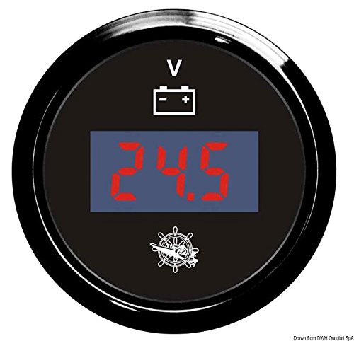 OSCULATI Voltmètre numérique 8/32 V Noir/Noir