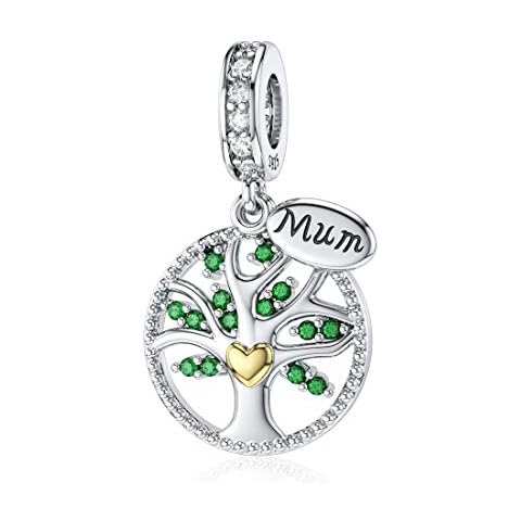 Tree of Life Charm Mum Dangle Bead Sterling Silver for Pandora Charms Mother's Day Gift Cover