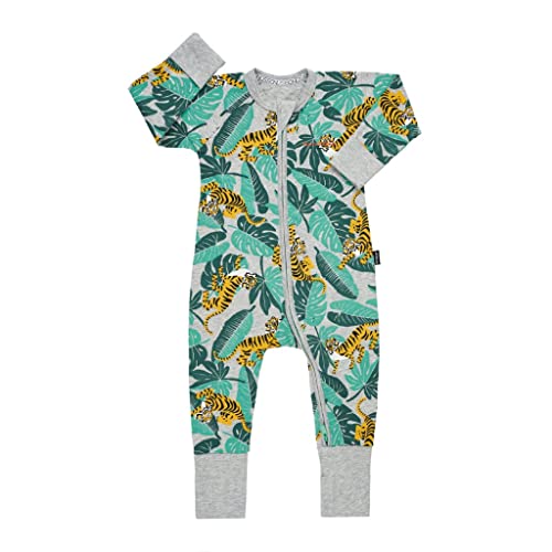 Bonds Zip Wondersuit - Tiger In The Jungle (Grey, 3-6 Months - 68 Cm) #TOP2