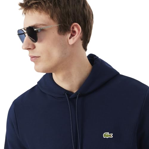 Lacoste Herren-Kapuzenpullover, Nicht gebürstet, Fleece, 1 Stück, Marineblau, S – Ansicht 3