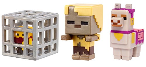 Minecraft Mini Stray Skeleton, Zomatchboxie-Pigman Chicken Jockey & Attacking Iron Golem Figure, 3 Pack #TOP2