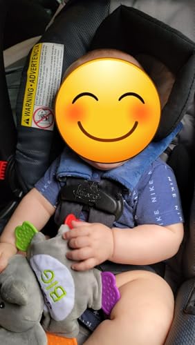 Baby Car Seat Neck Cover, Car Seat Strap Cover, Seat Belt Cushions Pads, Shoulder Strap Protectors, Reversible Pram Harness Covers in Minky Dinosaur, Baby Neck Pad Protector