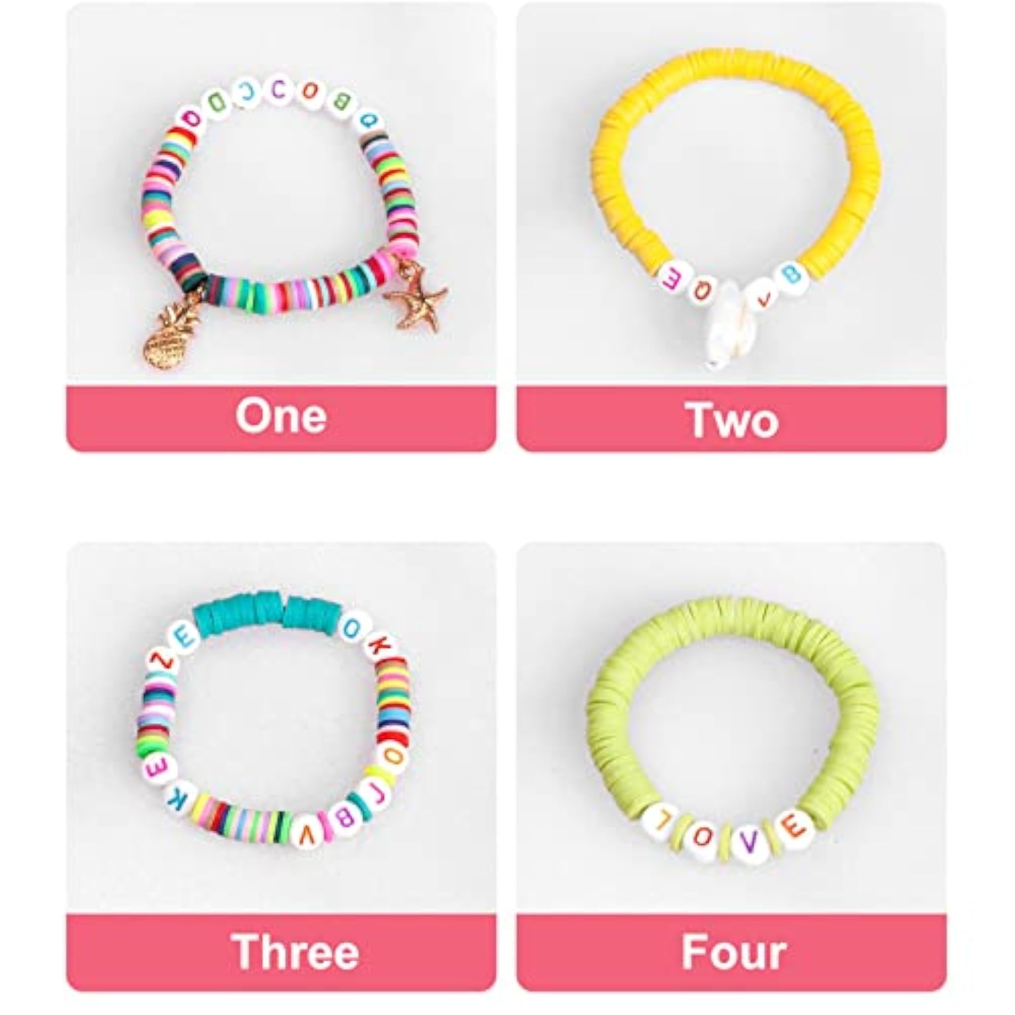 6mm Polymer Clay Beads Charms for DIY Necklaces