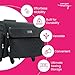 Everything Mary XL Rolling Sewing Machine Case – Black Quilted Craft Bag with 4 Wheels – Collapsible Organizer Compatible with Brother, Singer & Most Sewing Machines