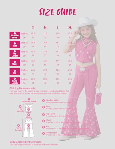 Disfraz de Vaquera Rosa para Niñas Talla Grande miniatura 5