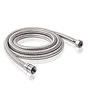 PHASAT 98-Inch Long Indoor Outdoor Shower Tube Replacement Stainless Steel Handheld Shower Hose, Brushed Nickel,A3107N-2.5
