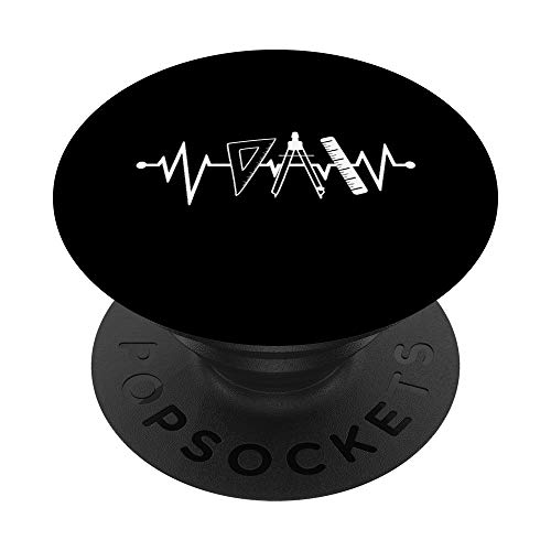 Architect Tools Heartbeat | Cool Architecture Design Artist PopSockets Agarre y Soporte para Teléfonos y Tabletas