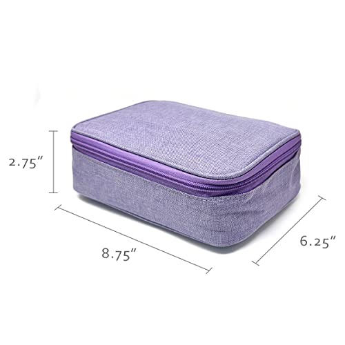 Image of allydrew Large Capacity 72 Slot Pencil Case for Colored Pencils, Stationery Pouch, Lavender