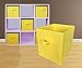 Sodynee Foldable Cloth Storage Cube Basket Bins Organizer Containers Drawers, 6 Pack, Yellow