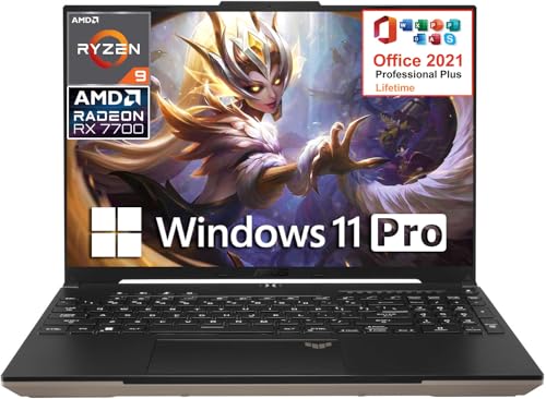 Image of ASUS 2024 Newest TUF A16 Gaming Laptop, 16 inch QHD+ 240Hz Display, AMD Ryzen 9 7940HS, ‎AMD Radeon RX 7700S, 64GB DDR5 RAM, 2TB SSD, Backlit KB, Microsoft Office Lifetime License & Windows 11 Pro