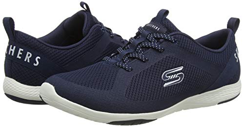 Skechers Lolow, Sneaker Donna, Blu (Navy Mesh/Hot