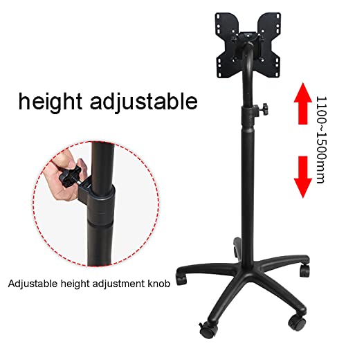 Soporte móvil para TV con ruedas, ajustable para 14-37 pulg. miniatura 3