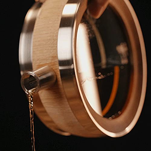 Ea·lead 700Ml Oak Barrel, Selected American Centennial Oak, For Whiskey Fast Aging, Round Hollow Transparent Tempered Glass Design, Crocodile Charcoal Interior, Food Grade Stainless Steel Barrel Mouth #TOP5