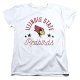 Illinois State University Official Redbirds Women's T Shirt,White, Medium