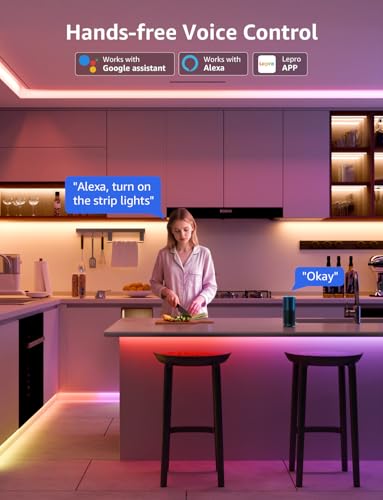Lepro Bundle - 2 Items: Tiras LED AI 16.4 pies miniatura 7