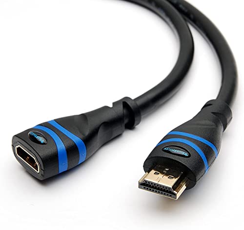 Bluerigger Hdmi Extension Cable (15Ft, 4K 60Hz Hdmi Extender Cord, Male To Female Adapter, High Speed 18Gbps) - Compatible With Xbox, Roku, Ps5/Ps4, Nintendo Switch, Laptop, Google Chromecast, Wii U #TOP7