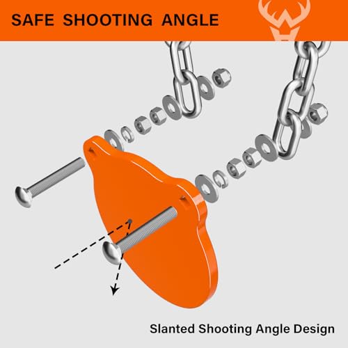 Image of Highwild AR500 Steel Targets System 3 /8 Inch Thick Complete Steel Shooting Targets with Stand, 6 inch Shooting Gong + 7 inch x 12 inch Torso with 1 Stand & 2 Mounting Kits for Outdoor Range and Shooting Practice