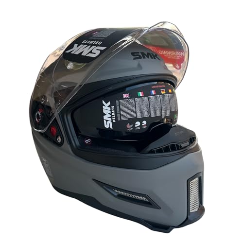 Image of SMK Agnar Full Face Helmet, Dual Visor, Clear Pinlock 70 Ready, ISI , Dot & Ece 22.06 Certified