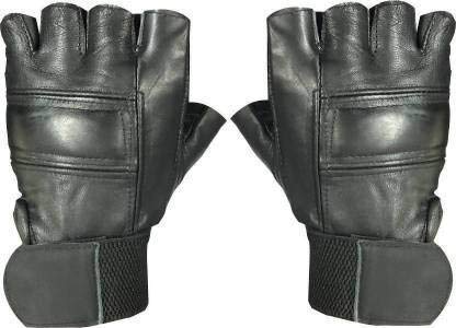 5 OCLOCK SPORTS Full Leather Gym Gloves for Men with Wrist Support Band for Weight Lifting and Exercise Black Color (B08FCGVMH7) Amazon Price History, Amazon Price Tracker